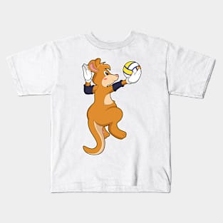 Kangaroo at Volleyball Sports Kids T-Shirt